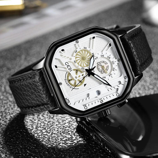 Men's Waterproof Quartz Watch Luminous by GJG Denim