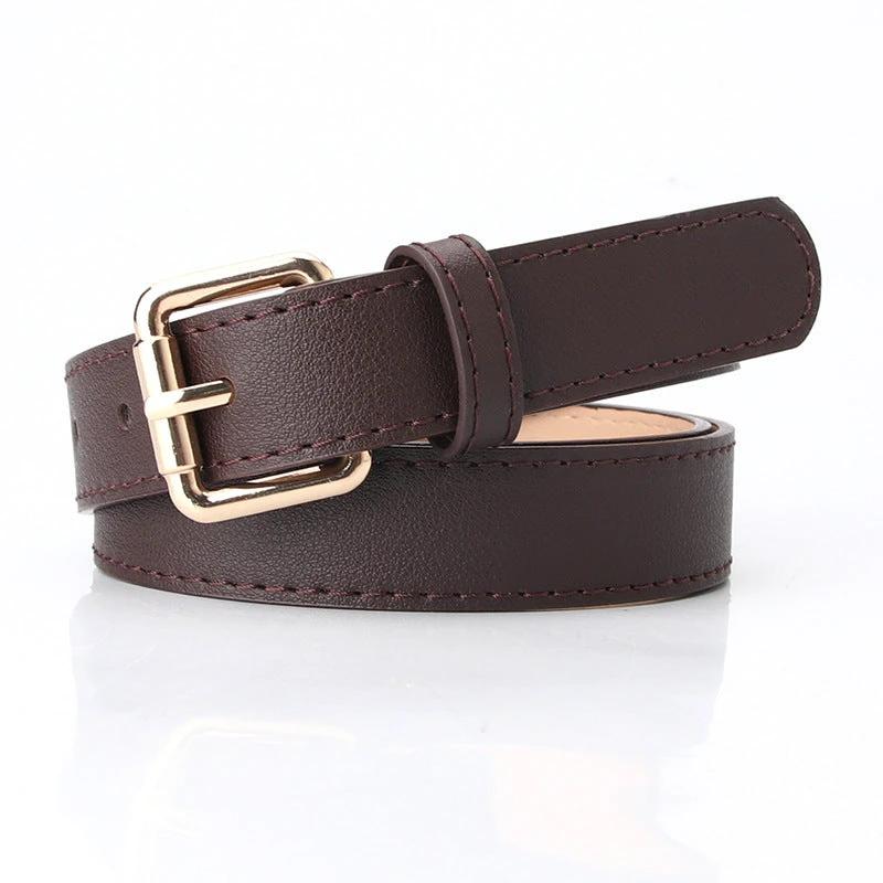Women's Simple Pu Korean Style All-matching Trendy Fashion Belt by GJG Denim