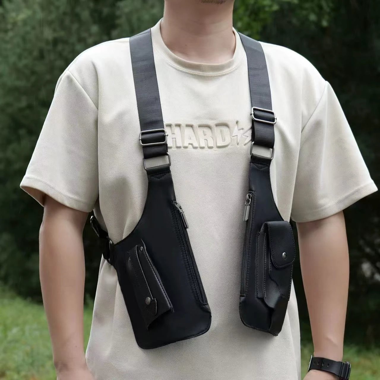 Men's Multi-functional Vintage Crossbody Underarm Shoulder Bag by GJG Denim