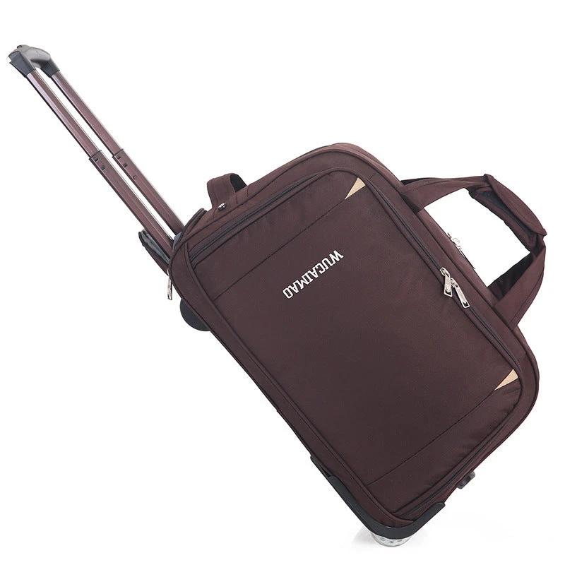 Men's Oxford Cloth Trolley Bag Leisure Travel Folding Luggage by GJG Denim