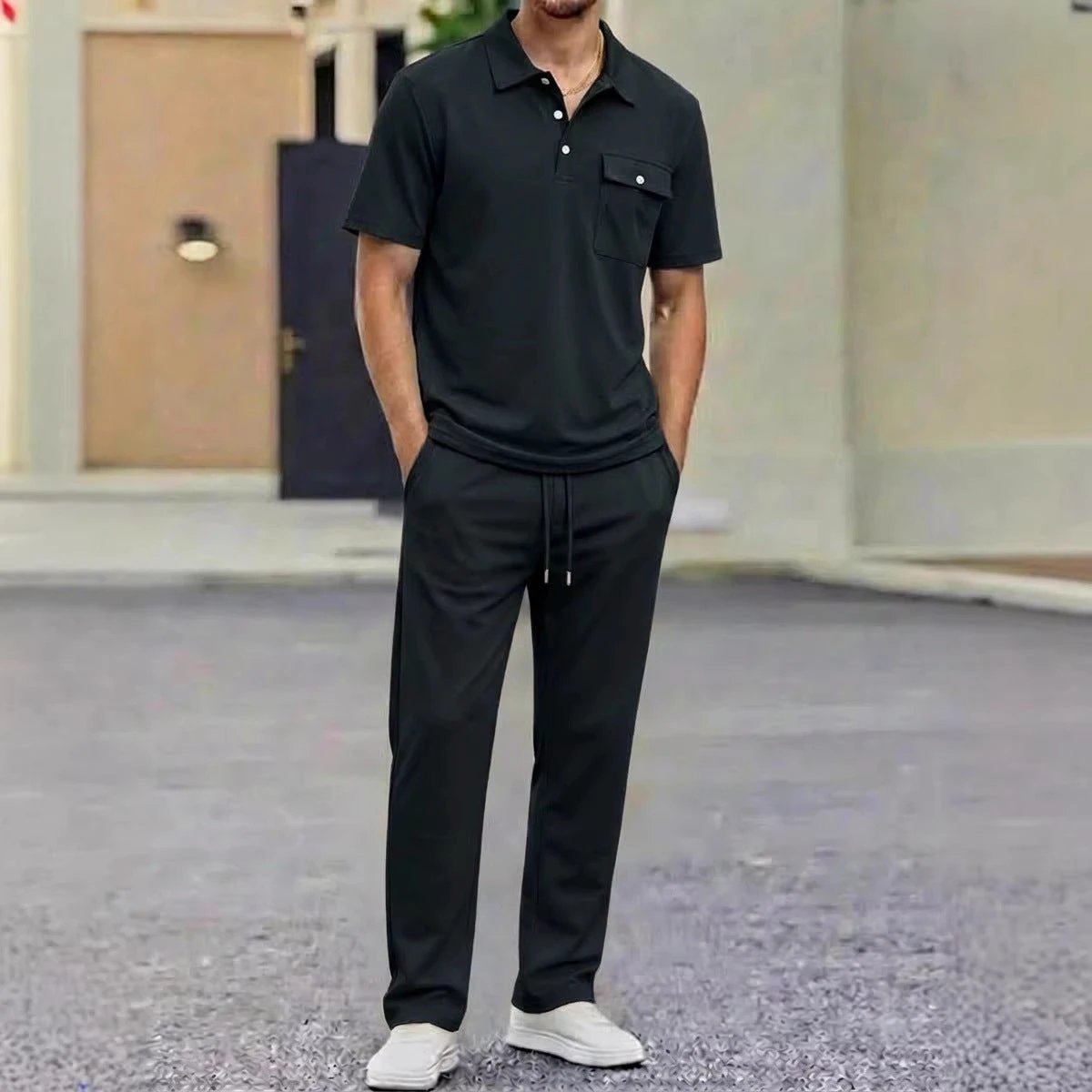 Men's Short Sleeve Pants Set by GJG Denim
