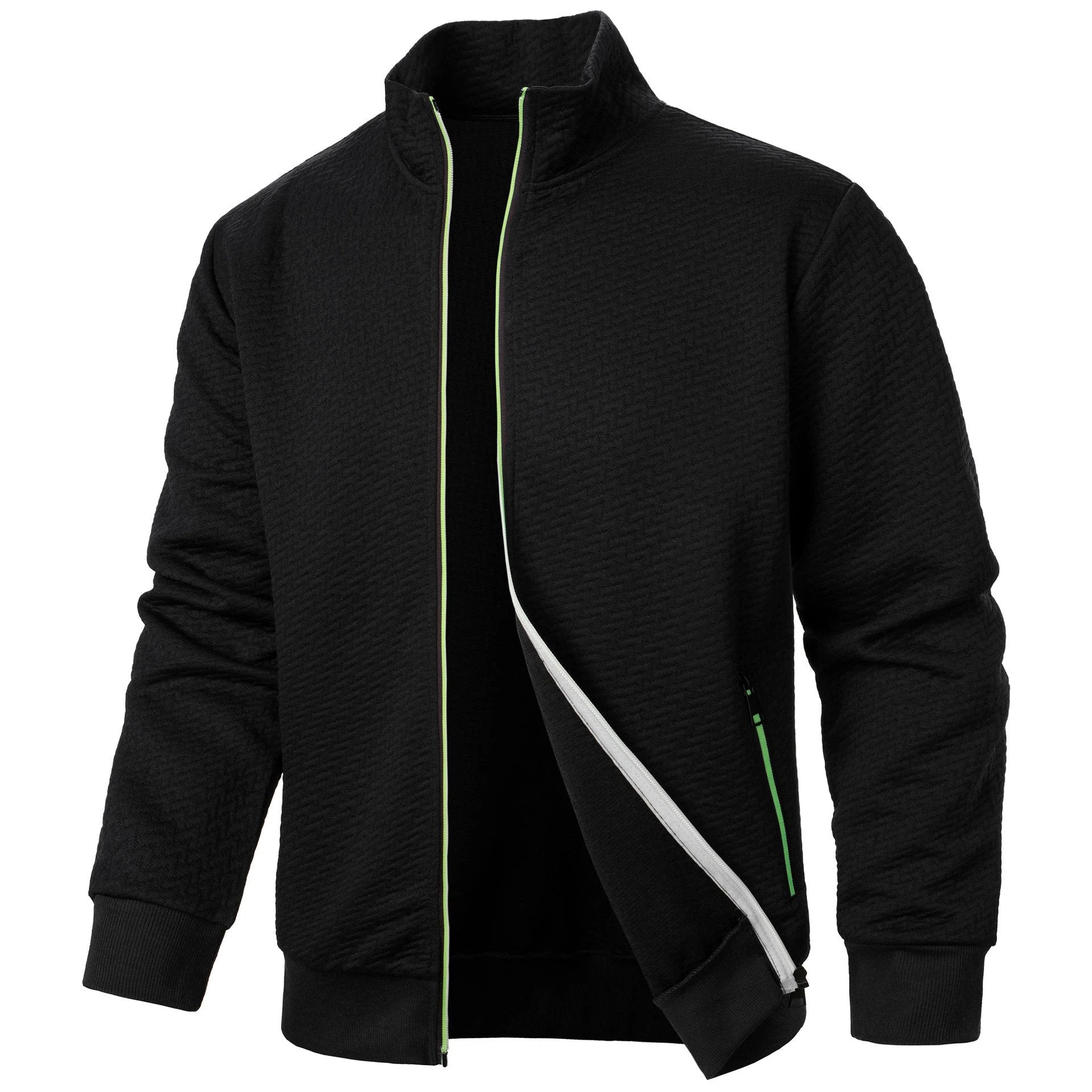 Men's Casual Jacquard Cardigan by GJG Denim