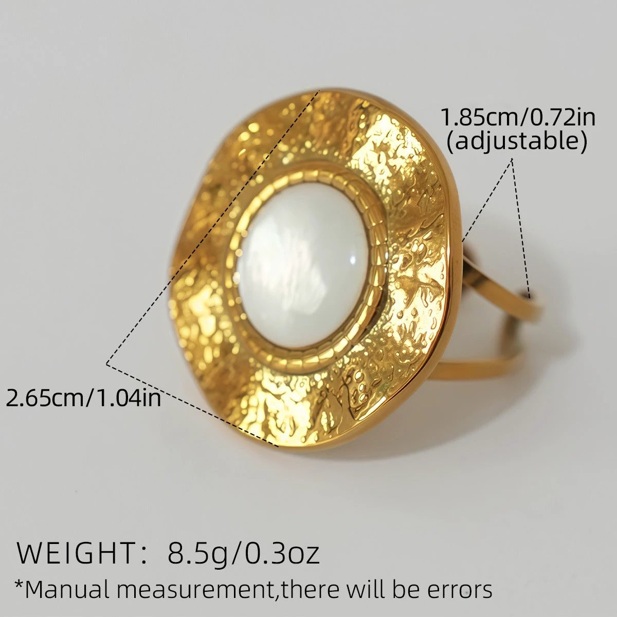 Summer Minimalist Stylish Stainless Steel Shell Ring by GJG Denim