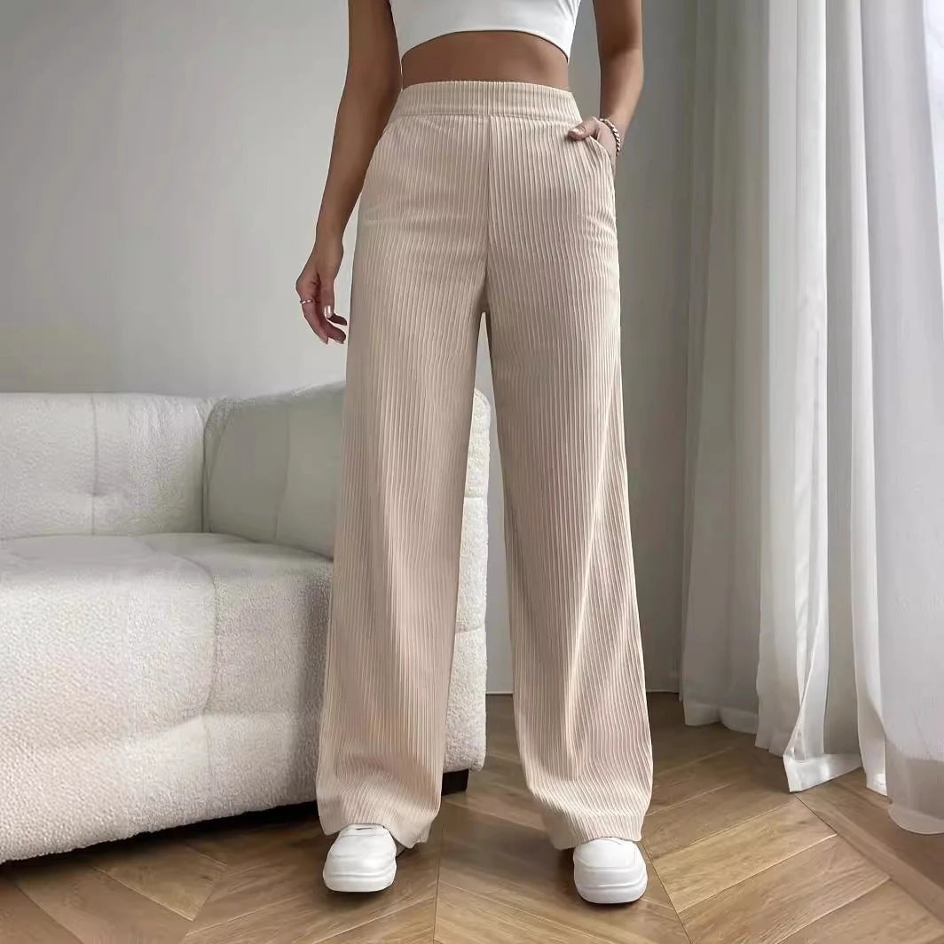 High Waist Loose Straight Wide Leg Pants by GJG Denim