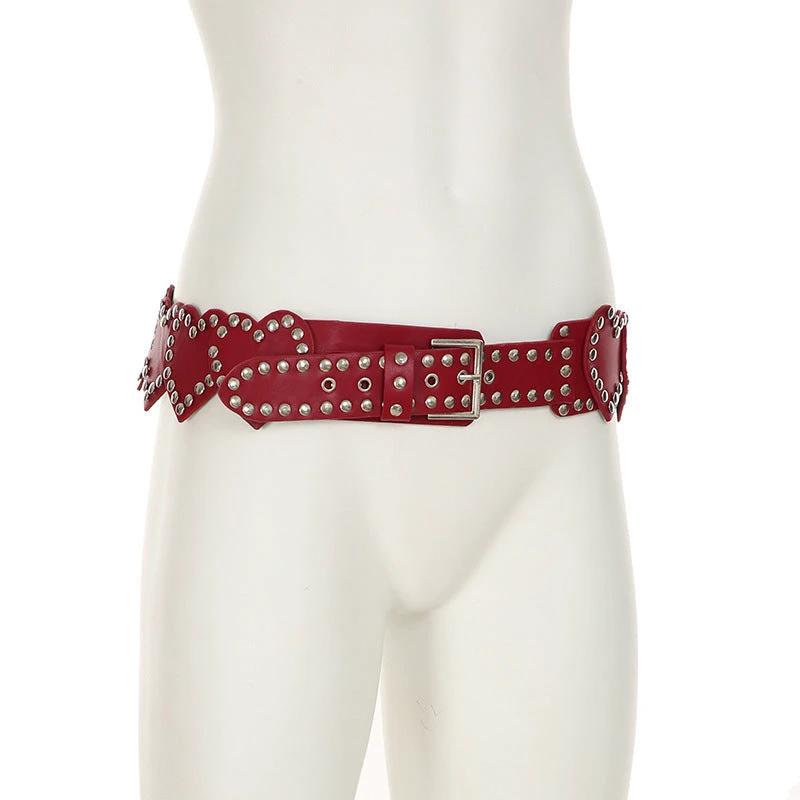 Retro Fashion Elastic Waist Tight Decoration by GJG Denim