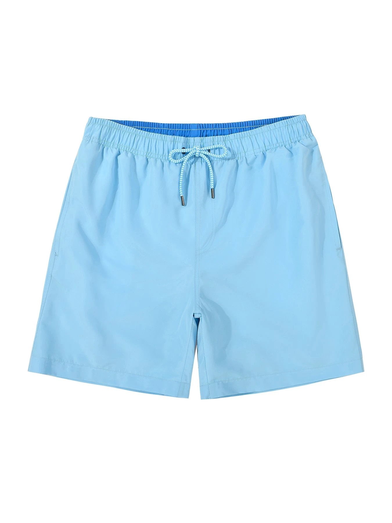 Solid Color Lined Men's Swim Trunks Relaxed Fit And Quick Drying by GJG Denim