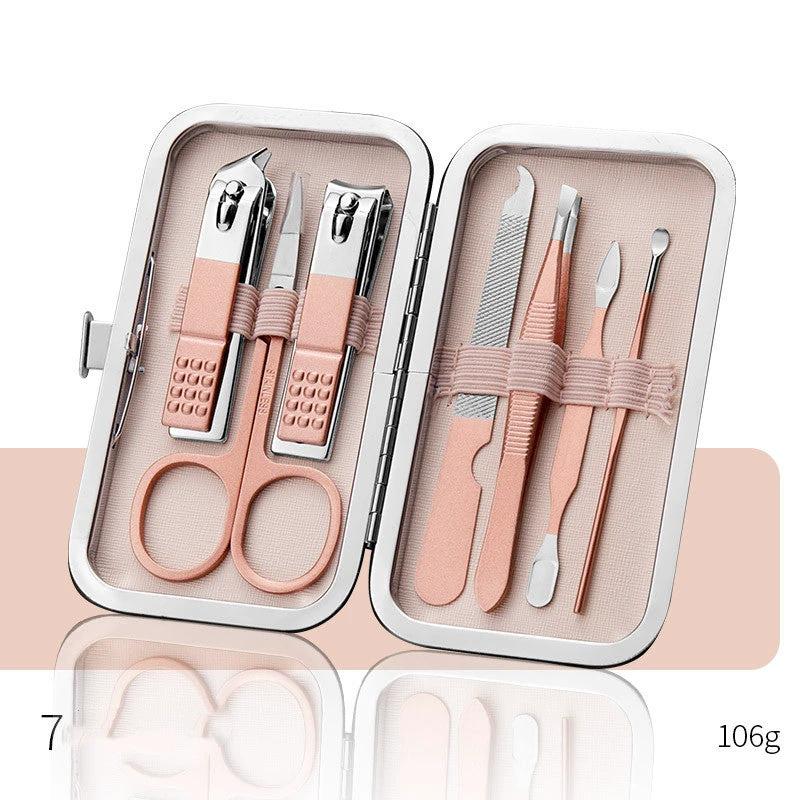 Professional Scissors Nail Clippers Set Ear Spoon Dead Skin Pliers Nail Cutting Pliers Pedicure Knife Nail Groove Trimmers by GJG Denim