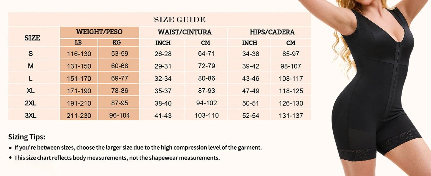Shapewear For Women Tummy Control Post Surgery Full Body Shaper Butt Lifter With Zipper Elegant by GJG Denim