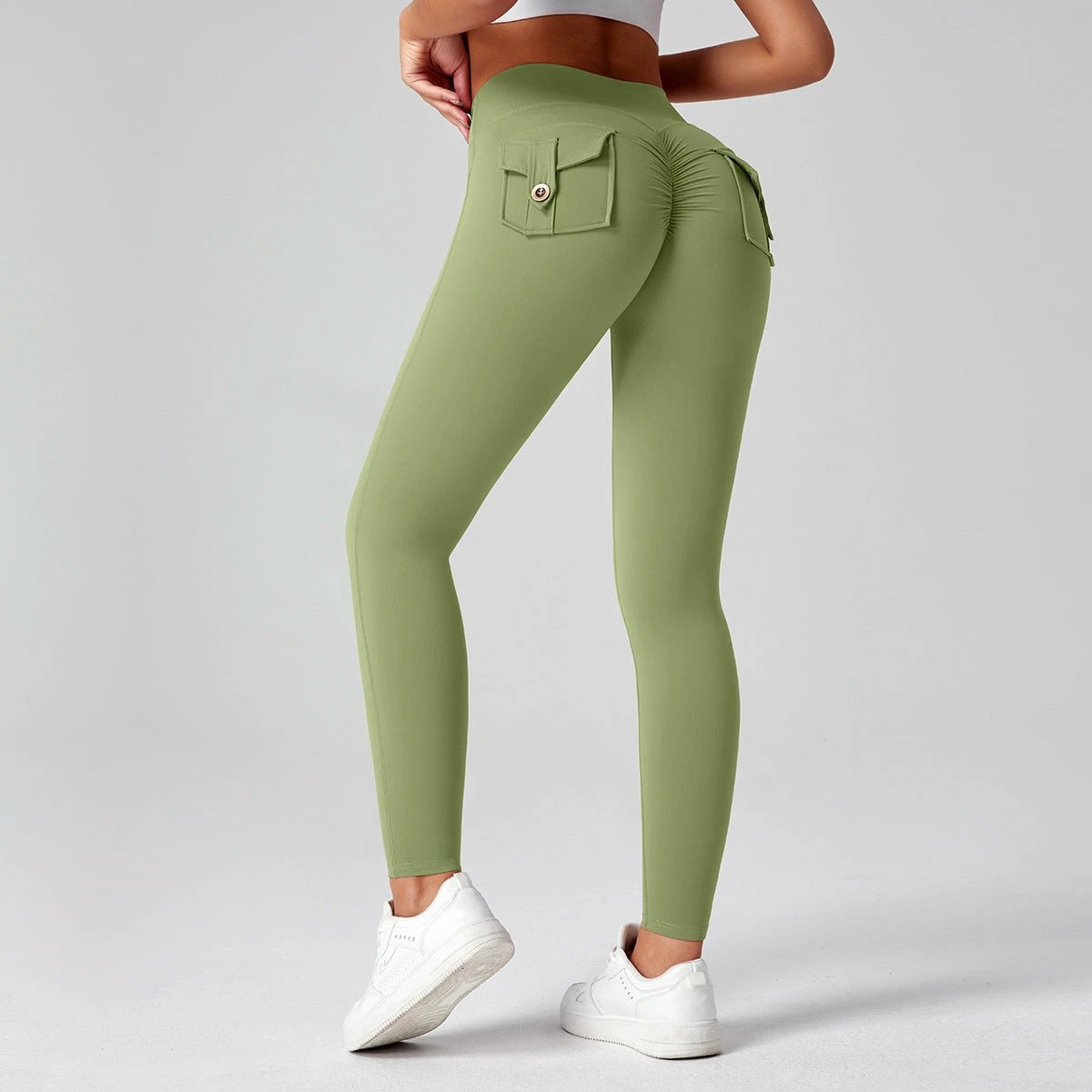 Fitness Yoga Pants For Women High-waisted Butt-lifting Stretchy Form-fitting Workout Tights by GJG Denim