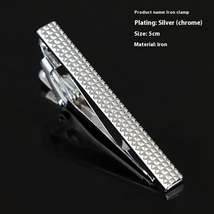 Men's Business Silver Simple Fashion Short Tie Clip by GJG Denim