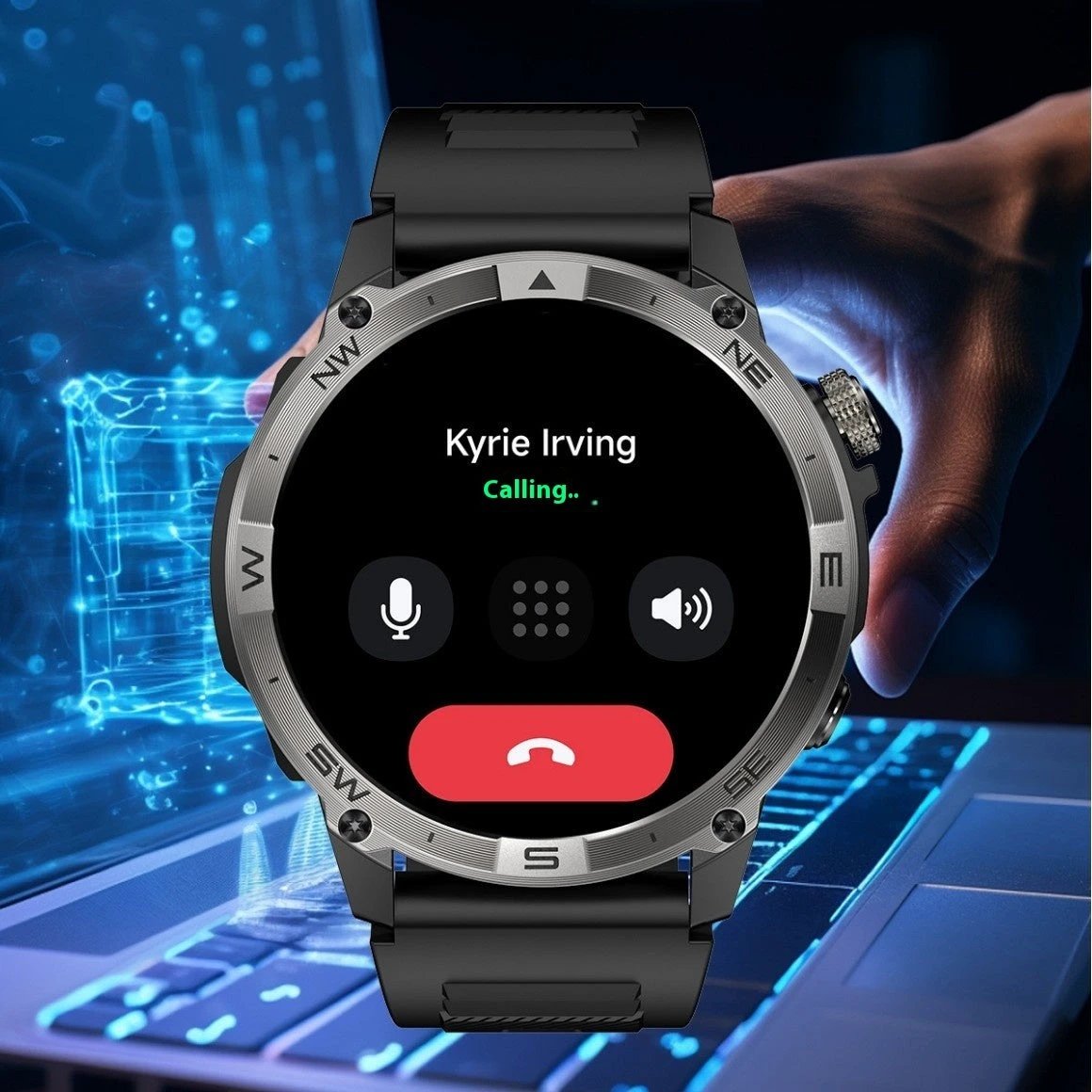 Multifunctional Altitude Pressure Compass Heart Rate Blood Oxygen Sports Waterproof GPS Smart Watch For Men by GJG Denim