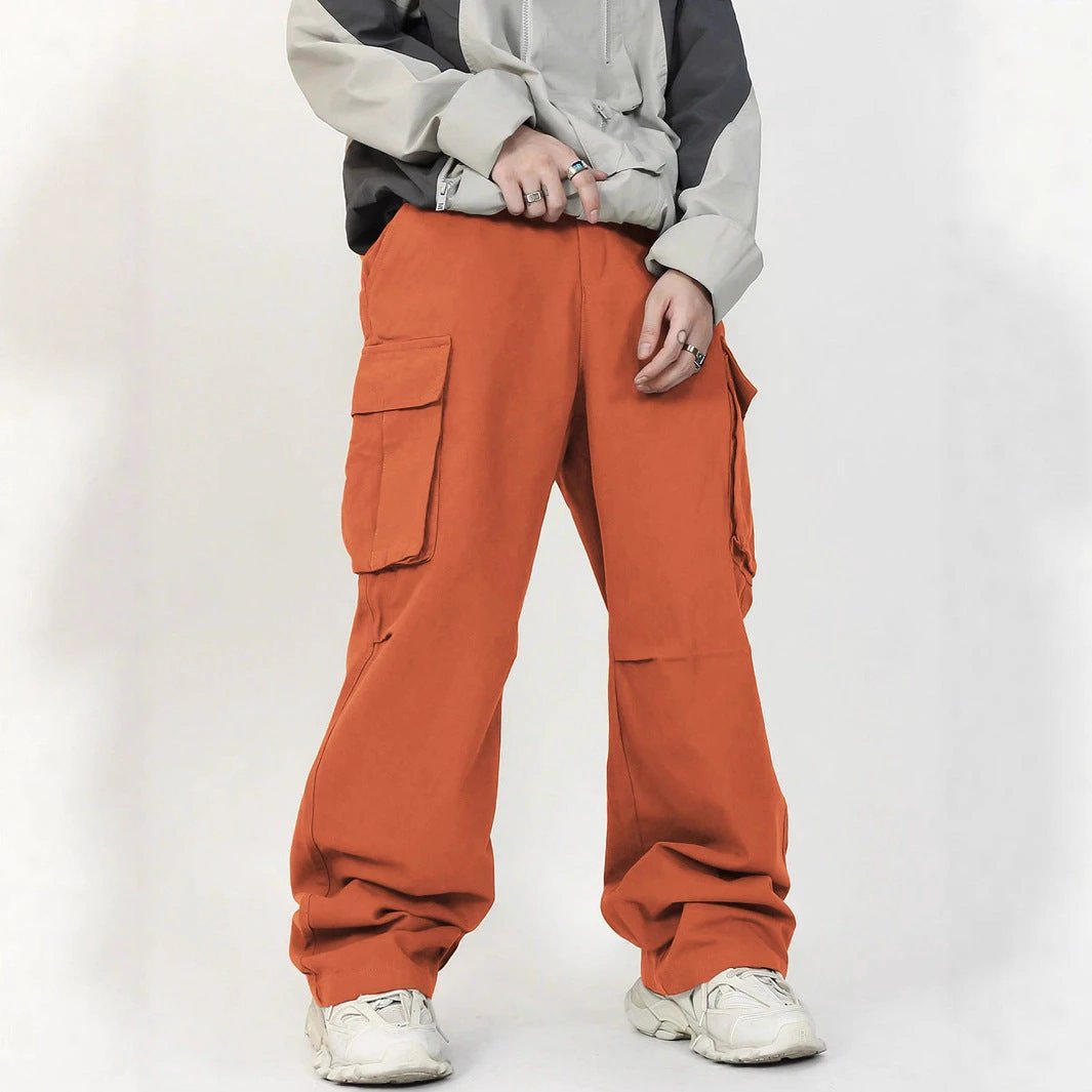 Men's Casual Loose Three-dimensional Pocket Cargo Pants by GJG Denim