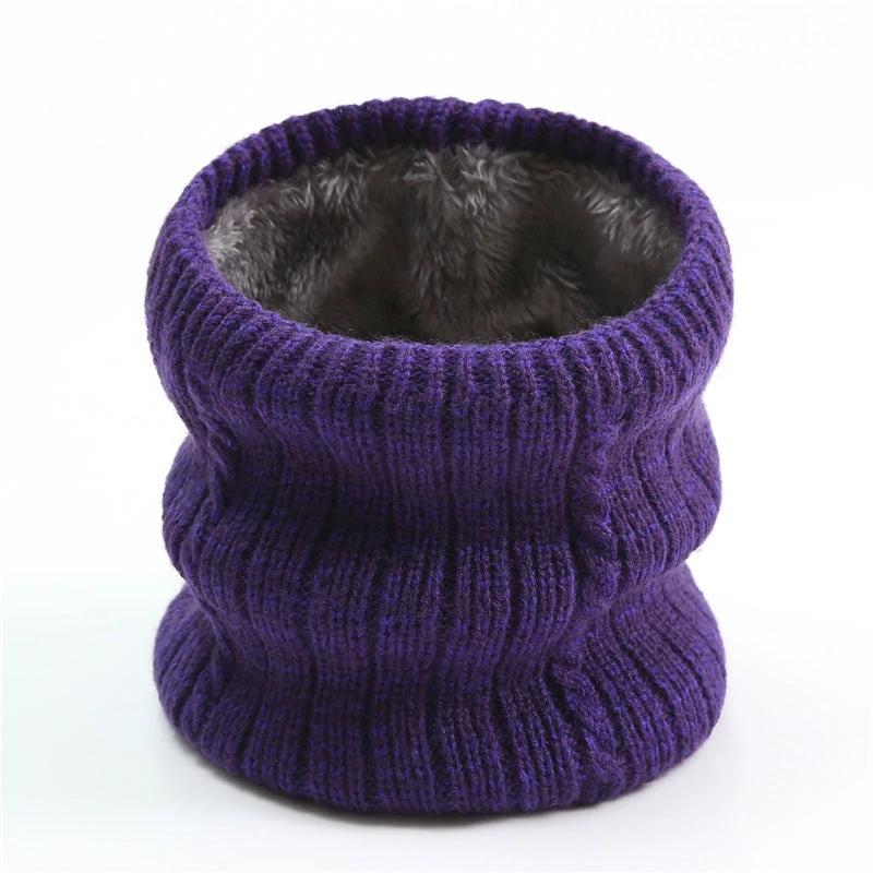 Men's Twist Wide Striped Fleece-lined Knitted Scarf by GJG Denim