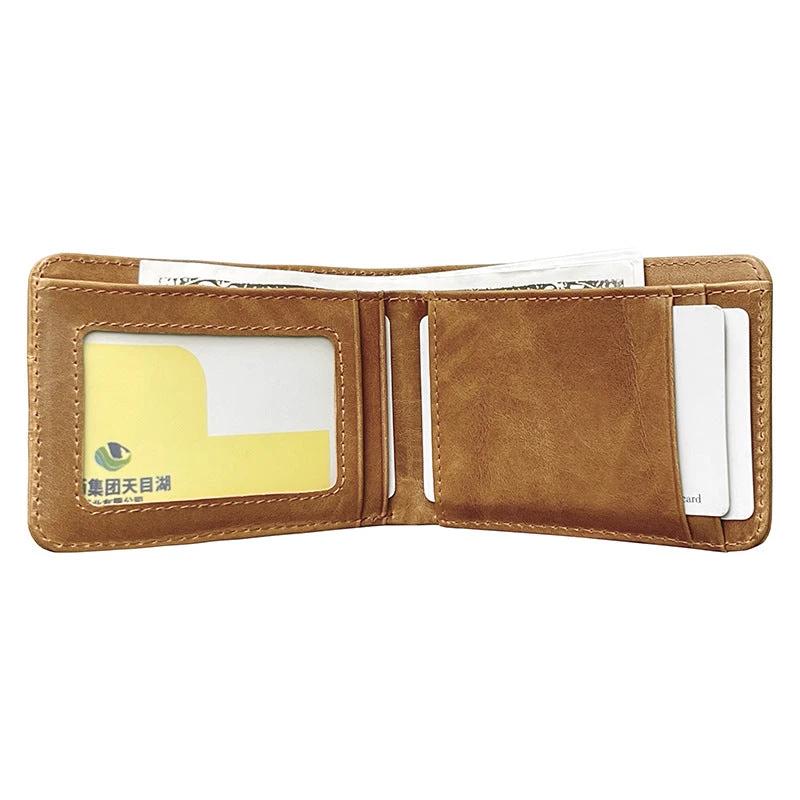 Oil-waxed Leather Wallet For Men by GJG Denim