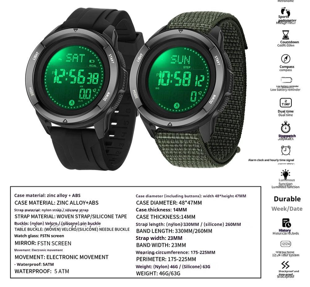 Men's Waterproof Multifunctional Outdoor Sports Electronic Watch by GJG Denim