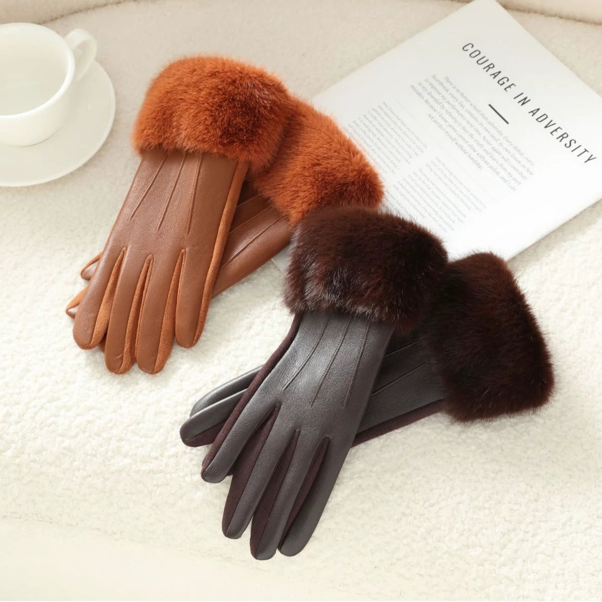 Warm Soft Personalized Gloves For Women by GJG Denim