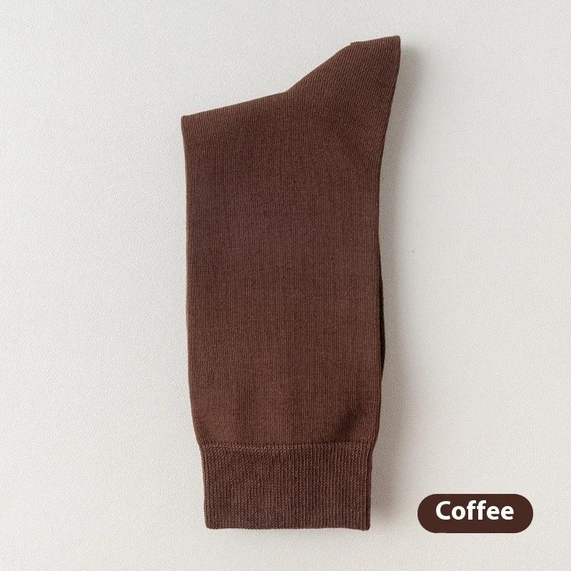Men's Mid-calf Pure Cotton Business Socks by GJG Denim