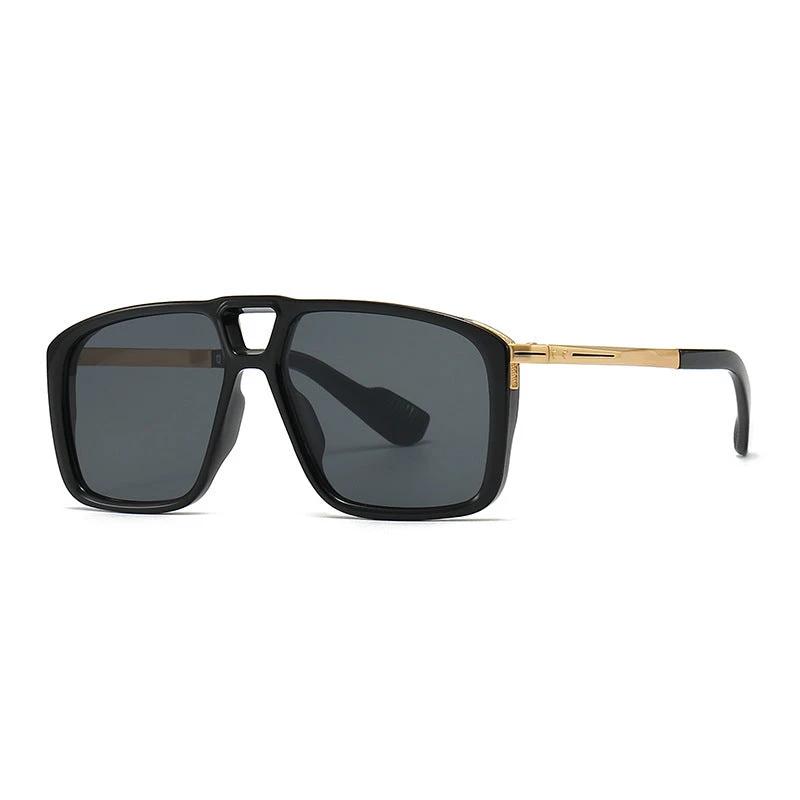 Men's Retro Double Square Sunglasses by GJG Denim