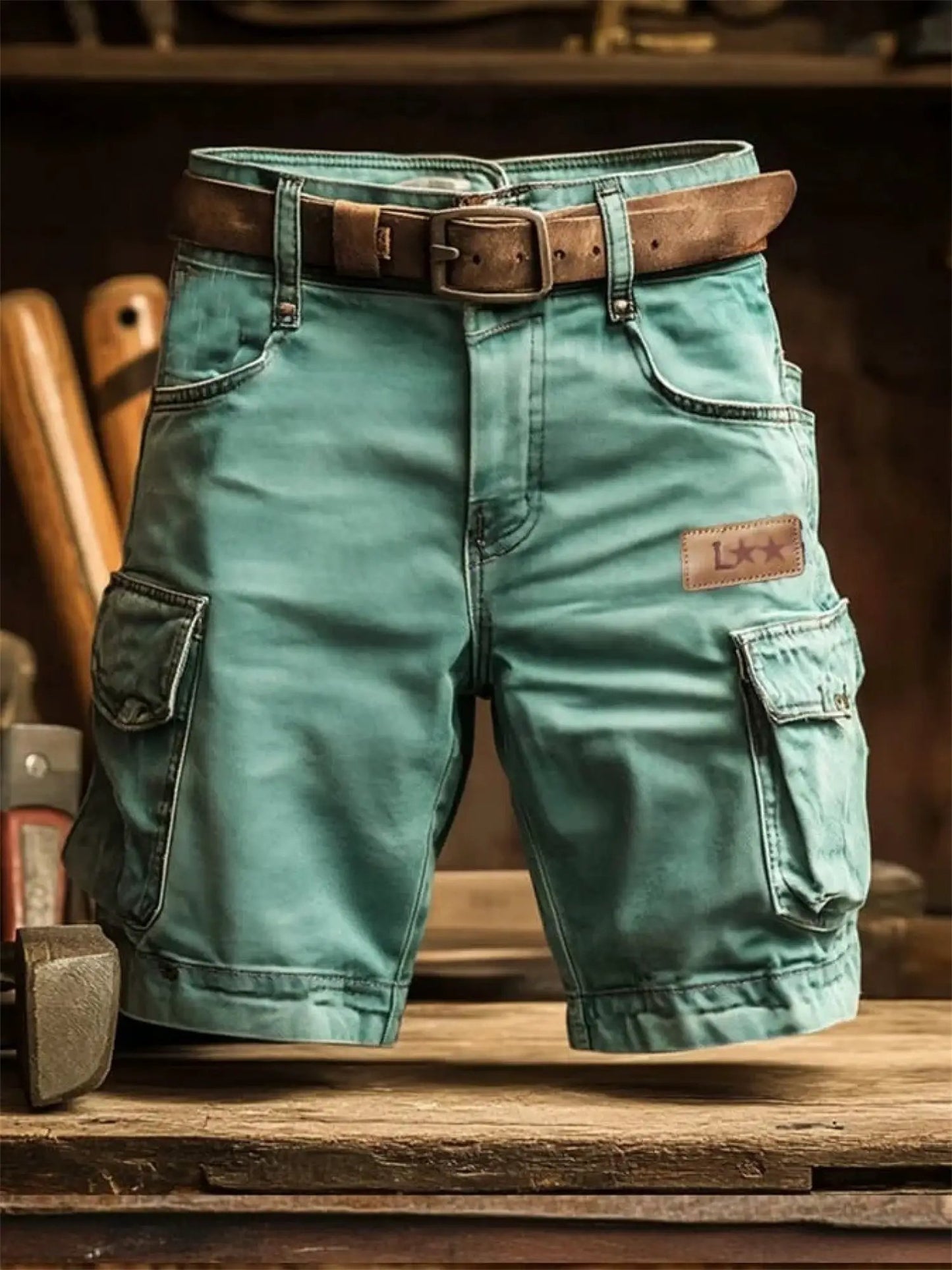 Men's Cargo Shorts by GJG Denim