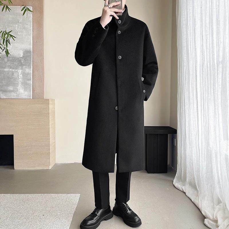 Winter Overknee Long Cotton And Thickening Woolen Coat by GJG Denim
