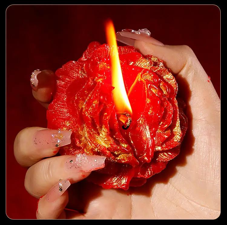 Low Temperature Candles Rose Flower Fragrance by GJG Denim