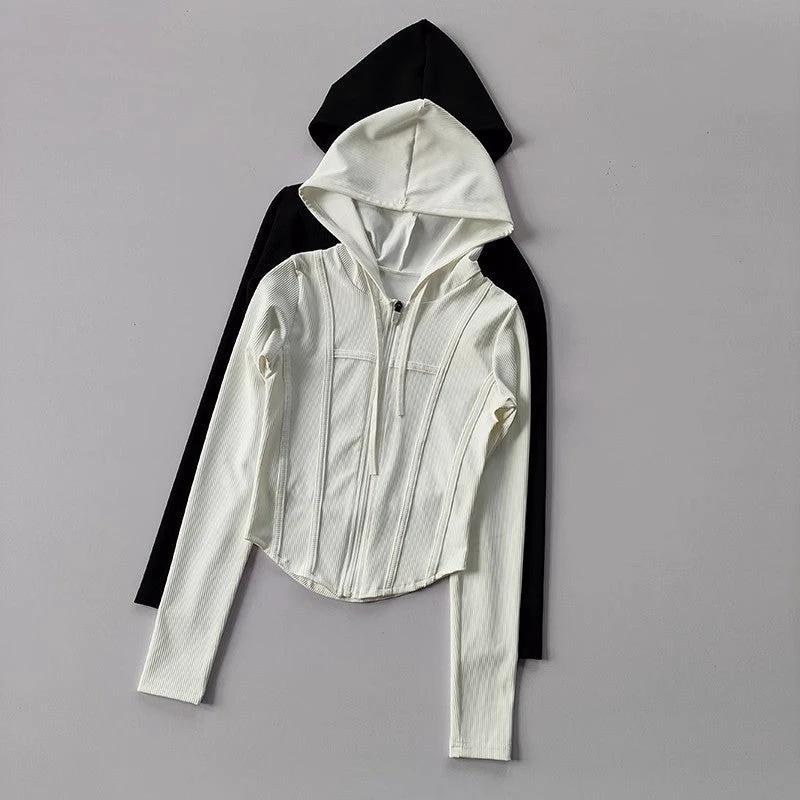 Women's Workout Clothes Sports Top Running Jacket by GJG Denim