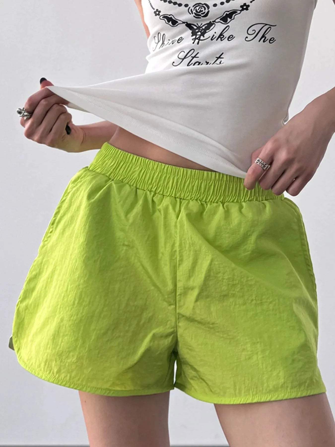Elastic Waist Active Shorts by Lady Ros