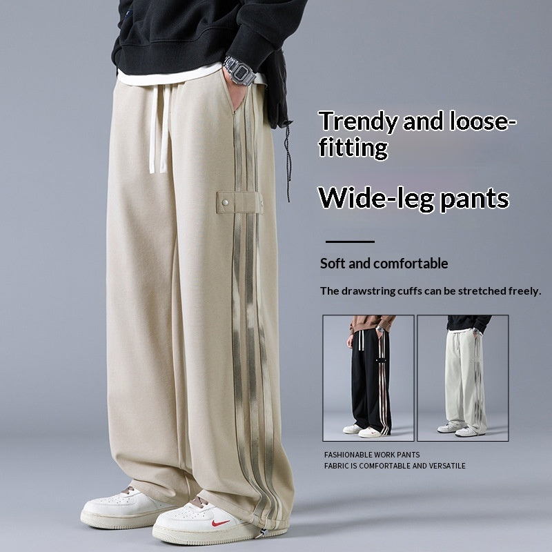 Men's Three-Stripe Jogger Sweatpants by GJG Denim