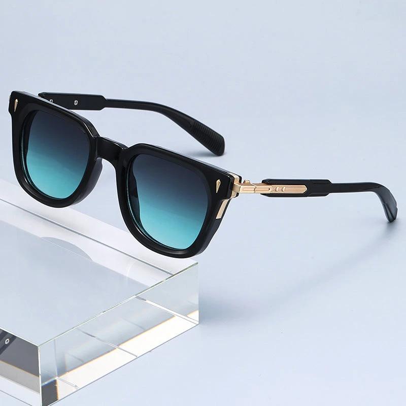 Men's Fashionable Square-frame Metal Sunglasses by GJG Denim
