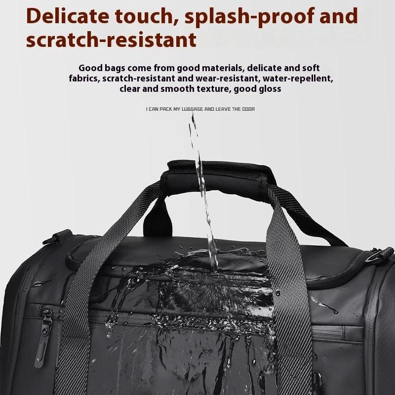 Dry Wet Separation Shoe Warehouse Large Capacity Travel Luggage Bag by GJG Denim