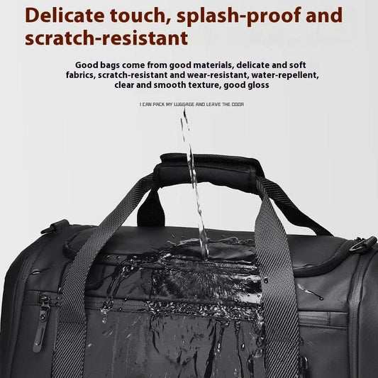 Dry Wet Separation Shoe Warehouse Large Capacity Travel Luggage Bag by GJG Denim