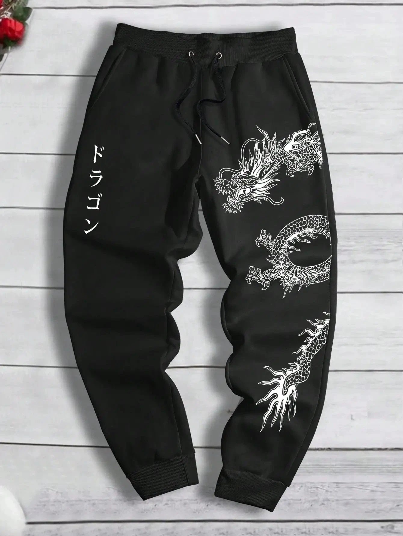 Men's Printed Loose Lace-up Sweatpants by GJG Denim
