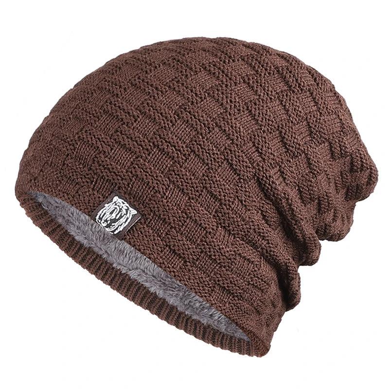 Men's Tiger Label Fleece Warm Beanie by GJG Denim