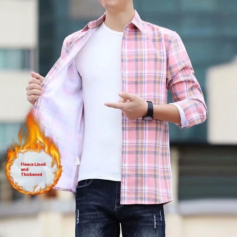 Men's Warm Thickened Slim Fit Shirt Coat by GJG Denim