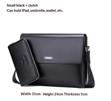 Trendy Men's Business Office And Casual Large-capacity Leather Bag by GJG Denim