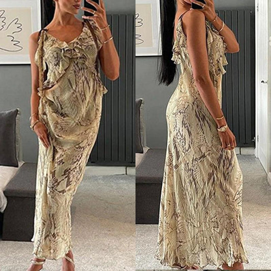 Python Strap Dress by GJG Denim