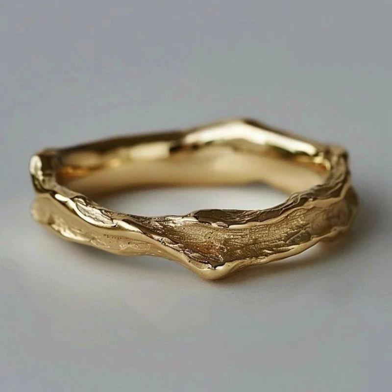 Vintage Niche Ins Style Brass Ring For Men by GJG Denim