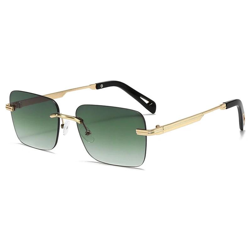 Hollow-out Square Sunglasses For Men by GJG Denim