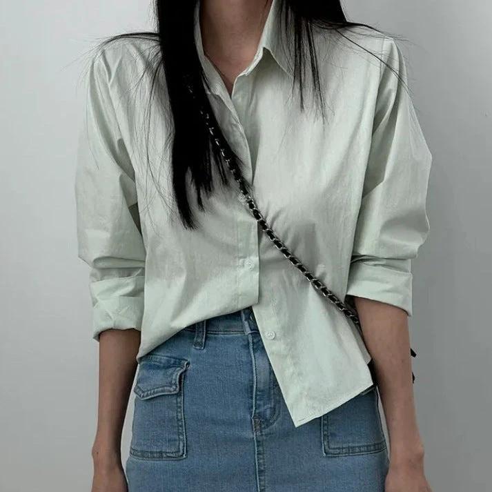Women's Loose Petite Top Shirt by GJG Denim