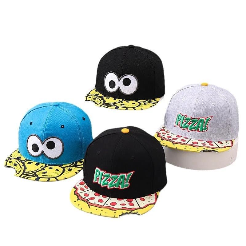 Men's Flat Brim Missing Corner Snack Baseball Cap by GJG Denim