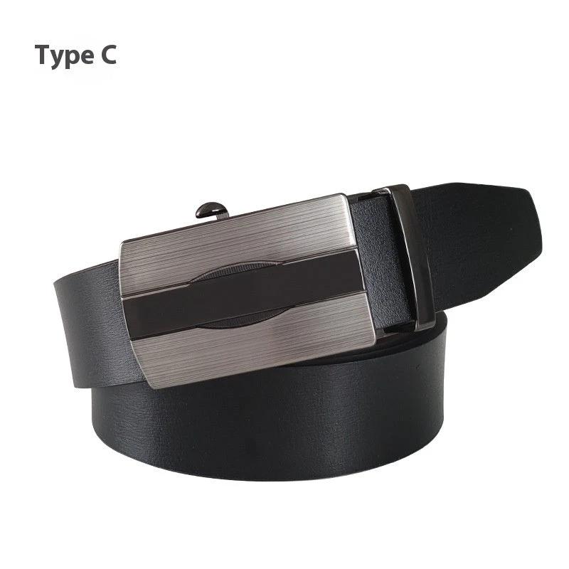 Men's Classic Casual Business All-match Automatic Buckle Belts by GJG Denim