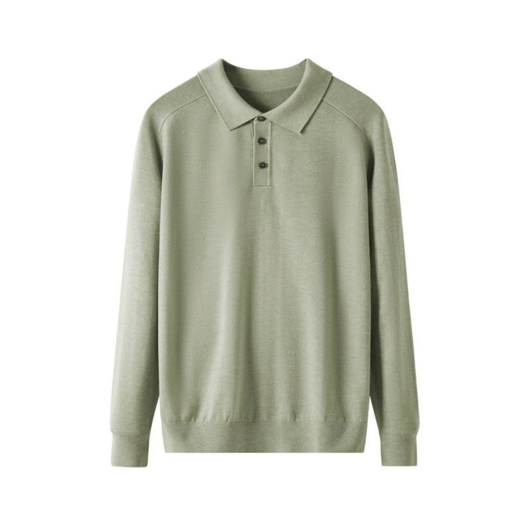 Men's Lapel Long Sleeve Sweater by GJG Denim