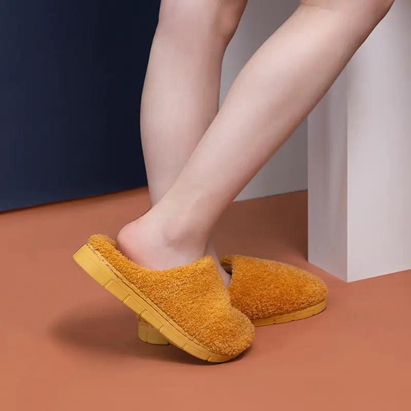 Furry Slippers Soft Winter Bedroom Slippers Women by GJG Denim