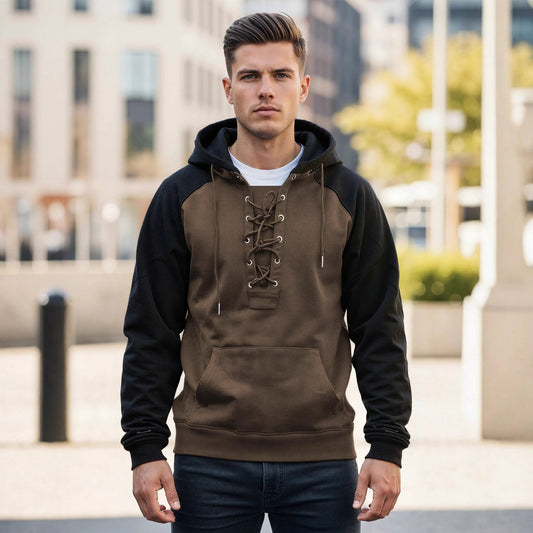 Men's Drawstring Hooded Sweatshirt by GJG Denim
