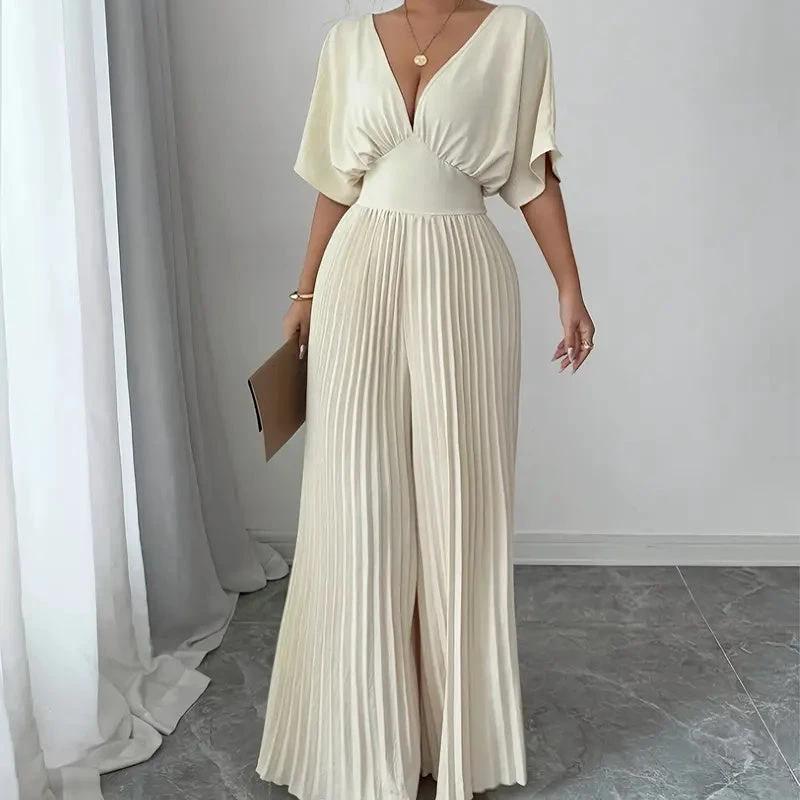 Pleated jumpsuit wide leg by GJG Denim