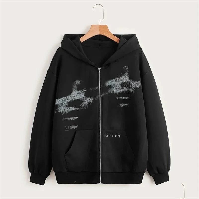 Men Women Y2K Clothing Zip Hoodie Fashion by GJG Denim
