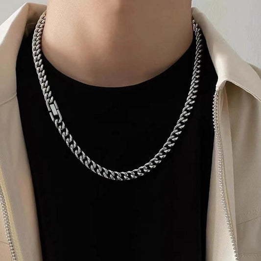 Titanium Steel Cuban Chain For Men by GJG Denim