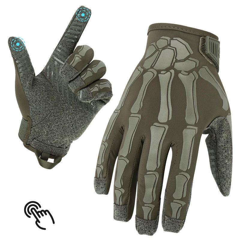 Men's Non-slip and Breathable Full Finger Touch Screen Tactical Gloves by GJG Denim
