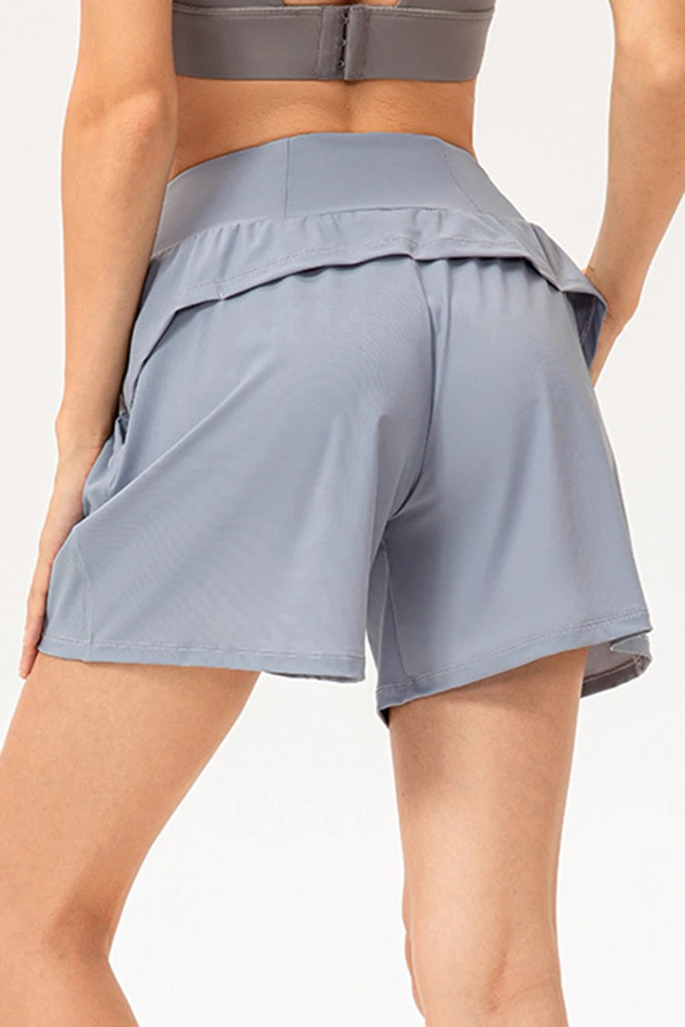 Pocketed Elastic Waist Active Shorts by Lady Ros