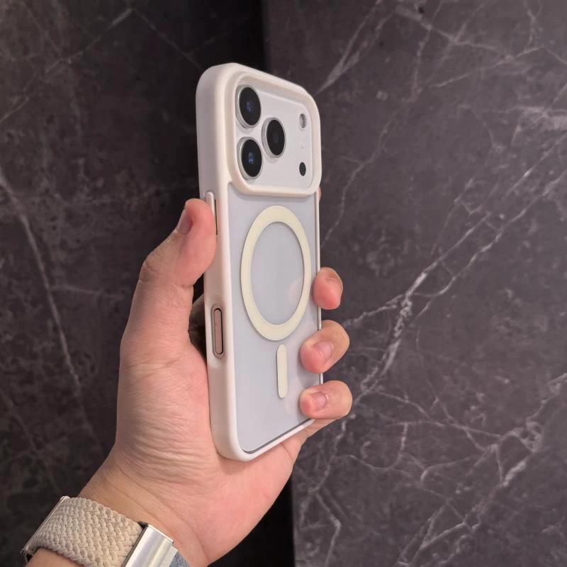 Non-yellow Phone Case Transparent Magnetic Ultra-thin Drop-resistant Protective Cover by GJG Denim